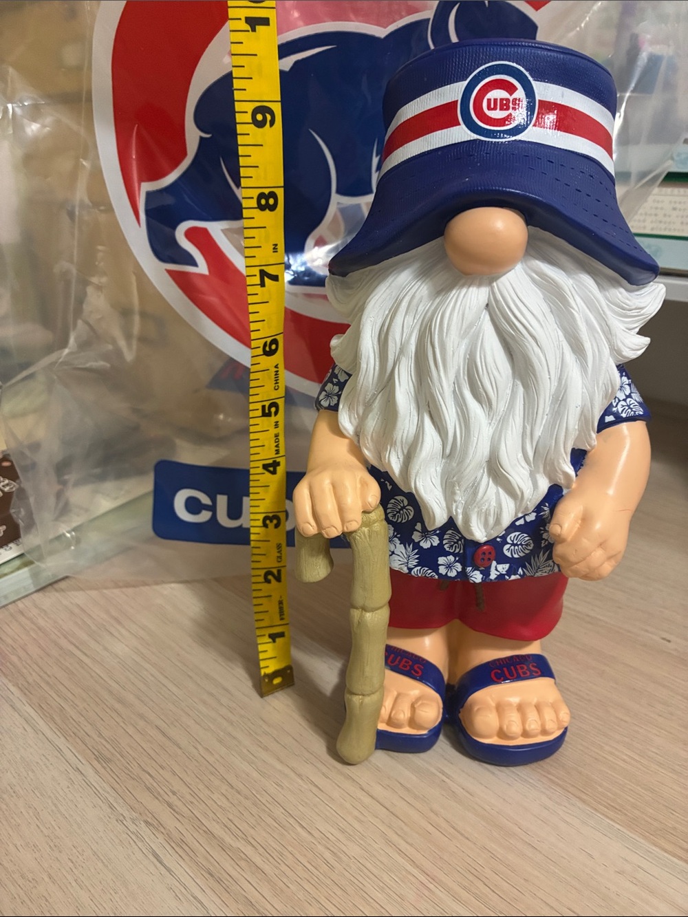Chicago Cubs Bucket Hat Gnome Figurine - Picture 5 of 7